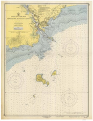 Approaches to Panama Canal 1947 Panama Canal Nautical Chart Reprint 952