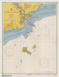 Approaches to Panama Canal 1949 Panama Canal Nautical Chart Reprint 952