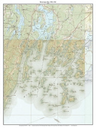 Muscongus Bay 1906-1941 - Custom USGS Old Topo Map - Maine
