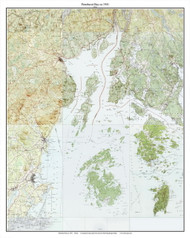 Penobscot Bay 1941 - Custom USGS Old Topo Map - Maine