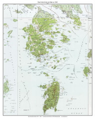 Deer Isle and Isle Au Haut 1942 - Custom USGS Old Topo Map - Maine