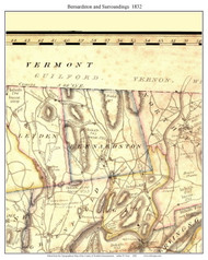Bernardston, Massachusetts 1832 Old Town Map Custom Print - Franklin Co.