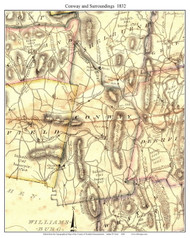 Conway, Massachusetts 1832 Old Town Map Custom Print - Franklin Co.