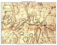 Erving, Massachusetts 1832 Old Town Map Custom Print - Franklin Co.