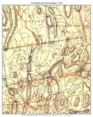 Greenfield, Massachusetts 1832 Old Town Map Custom Print - Franklin Co.