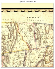 Leyden, Massachusetts 1832 Old Town Map Custom Print - Franklin Co.