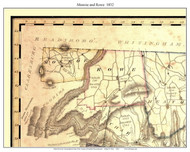 Monroe and Rowe, Massachusetts 1832 Old Town Map Custom Print - Franklin Co.
