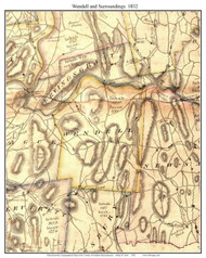 Wendell, Massachusetts 1832 Old Town Map Custom Print - Franklin Co.
