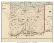 Barnett Township, Pennsylvania 1876 Old Town Map Custom Print - Forest Co.
