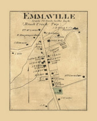 Emmaville, Brush Creek Township, Pennsylvania 1873 Old Town Map Custom Print - Fulton Co.