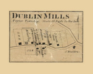 Dublin Mills Village, Taylor Township, Pennsylvania 1873 Old Town Map Custom Print - Fulton Co.