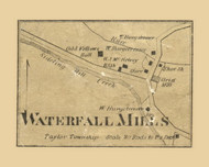 Waterfall Mills Village, Taylor Township, Pennsylvania 1873 Old Town Map Custom Print - Fulton Co.