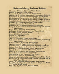 McConnellsburg Business Notices, Pennsylvania 1873 Old Town Map Custom Print - Fulton Co.