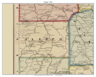 Aleppo Township, Pennsylvania 1865 Old Town Map Custom Print - Greene Co.