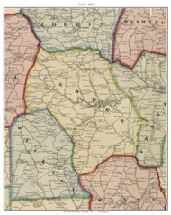 Centre Township, Pennsylvania 1865 Old Town Map Custom Print - Greene Co.