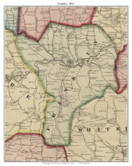 Franklin Township, Pennsylvania 1865 Old Town Map Custom Print - Greene Co.