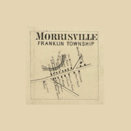 Morrisville, Franklin Township, Pennsylvania 1865 Old Town Map Custom Print - Greene Co.