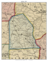 Jackson Township, Pennsylvania 1865 Old Town Map Custom Print - Greene Co.