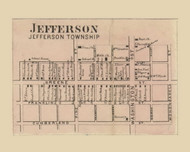 Jefferson Village Township, Pennsylvania 1865 Old Town Map Custom Print - Greene Co.