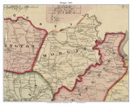 Morgan Township, Pennsylvania 1865 Old Town Map Custom Print - Greene Co.