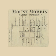 Mount Morris, Perry Township, Pennsylvania 1865 Old Town Map Custom Print - Greene Co.