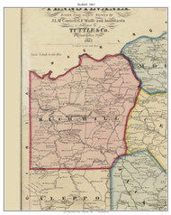 Richhill Township, Pennsylvania 1865 Old Town Map Custom Print - Greene Co.