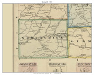Springhill Township, Pennsylvania 1865 Old Town Map Custom Print - Greene Co.