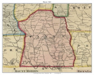 Wayne Township, Pennsylvania 1865 Old Town Map Custom Print - Greene Co.