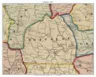 Whiteley Township, Pennsylvania 1865 Old Town Map Custom Print - Greene Co.