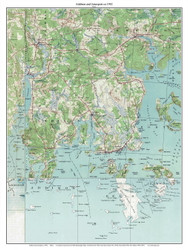 Addison and Jonesport 1942 - Custom USGS Old Topo Map - Maine