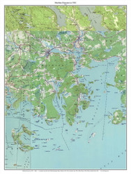 Machias 1941 - Custom USGS Old Topo Map - Maine