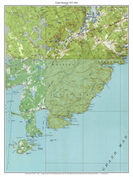 Cutler 1917-1943 - Custom USGS Old Topo Map - Maine