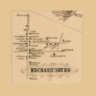Mechanicsburg Village, Brush Valley Township, Pennsylvania 1856 Old Town Map Custom Print - Indiana Co.