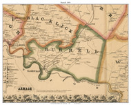 Burrell Township, Pennsylvania 1856 Old Town Map Custom Print - Indiana Co.