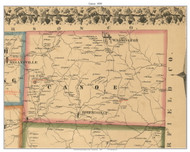 Canoe Township, Pennsylvania 1856 Old Town Map Custom Print - Indiana Co.
