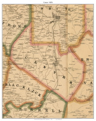 Center Township, Pennsylvania 1856 Old Town Map Custom Print - Indiana Co.