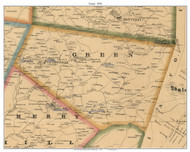 Green Township, Pennsylvania 1856 Old Town Map Custom Print - Indiana Co.