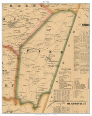 Pine Township, Pennsylvania 1856 Old Town Map Custom Print - Indiana Co.