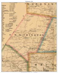 Washington Township, Pennsylvania 1856 Old Town Map Custom Print - Indiana Co.