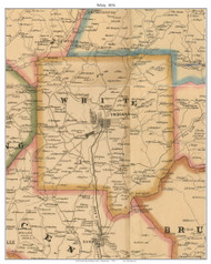 White Township, Pennsylvania 1856 Old Town Map Custom Print - Indiana Co.