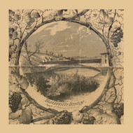 Blairsville Bridge, Pennsylvania 1856 Old Town Map Custom Print - Indiana Co.