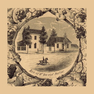 Peelor Residence, Pennsylvania 1856 Old Town Map Custom Print - Indiana Co.
