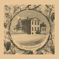 Stanard Residence, Pennsylvania 1856 Old Town Map Custom Print - Indiana Co.