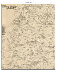 Raritan, New Jersey 1851 Old Town Map Custom Print - Monmouth Co.