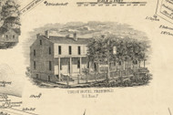 Freehold Union Hotel - , New Jersey 1851 Old Town Map Custom Print - Monmouth Co.