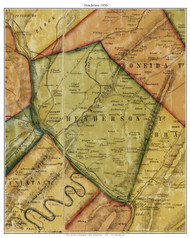 Henderson Township, Pennsylvania 1856 Old Town Map Custom Print - Huntingdon Co.