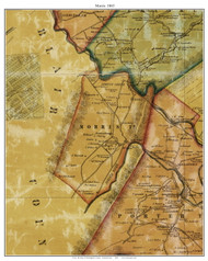 Morris Township, Pennsylvania 1856 Old Town Map Custom Print - Huntingdon Co.