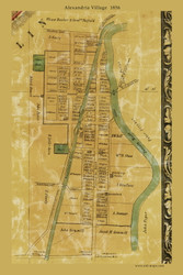 Alexandria Village, Porter Township, Pennsylvania 1856 Old Town Map Custom Print - Huntingdon Co.