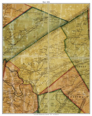 West Township, Pennsylvania 1856 Old Town Map Custom Print - Huntingdon Co.