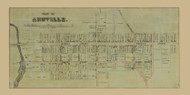Annville Village, North and South Annville Township, Pennsylvania 1860 Old Town Map Custom Print - Lebanon Co.